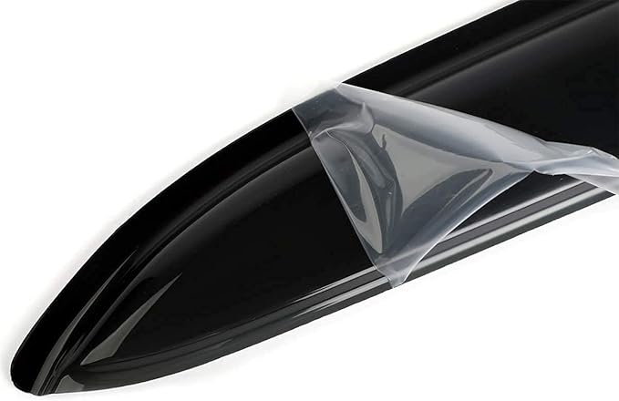 94738 Side Window Wind Deflector,4pcs Out-Channel Tape On Dark Smoke Nice Rain Guards Set, Window Visor fit for Ford F-150 2004-2014 Super/Extended Cab Only (Not Fit 2004 Heritage)