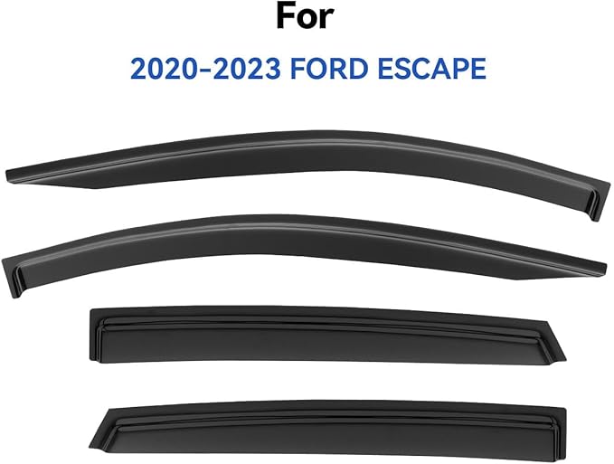 Window Visors Rain Guards for 2020-2025 Ford Escape, Out-Channel Window Vent Wind Deflectors Visors Shades for 20-25 Escape(Not for Active)