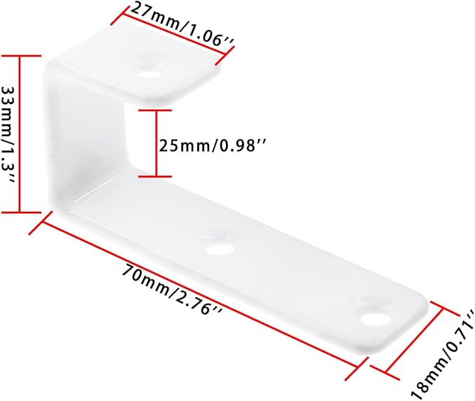 Bunk Bed Ladder Hooks Brackets, Iron Bed Ladder Hook,PVC Coated Angled Ladder Hooks,Heavy Duty Replacement Hardware Utility Hooks,Loft Garage Storage Hooks,J Brackets Hooks with Screws White