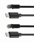 USB C to RJ11 Radar Detector Power Cord Cable(7FT*2) for Escort Valentine One Uniden Beltronics