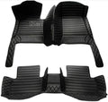 Custom All-Weather Protection Leather Car Floor Mats for Cars Sedan SUV Sports Car Waterproof Floor Mat (All Black)