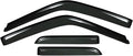 4pcs Outside Mount Style Window Rain Guards Durable Side Wind Deflectors Dark Smoke Nice Vent Window Visors Compatible with F-150 2015-2024 Super Cab