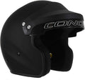 Conquer Snell SA2020 Approved Open Face Auto Racing Race Car Helmet - Adult | Men | Women | Youth - ( Black / White / Silver )