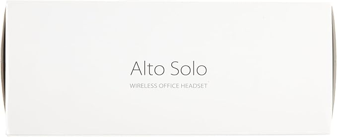 Alto Solo - Wireless Headset with Mic for Work with Qualcomm Bluetooth Solution, CVC Noise-Canceling for PC, Computer & Laptop, Charging Stand, Mute Button, Wired Headphones Option