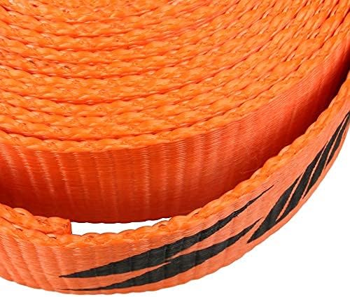 Recovery Tow Strap 3in X 20ft Heavy Duty 30,000 lbs Break Strength, Use for Emergency Towing Rope, Tree Saver, Winch Extension, Triple Reinforced Loops, Protective Sleeves,Car Accessories