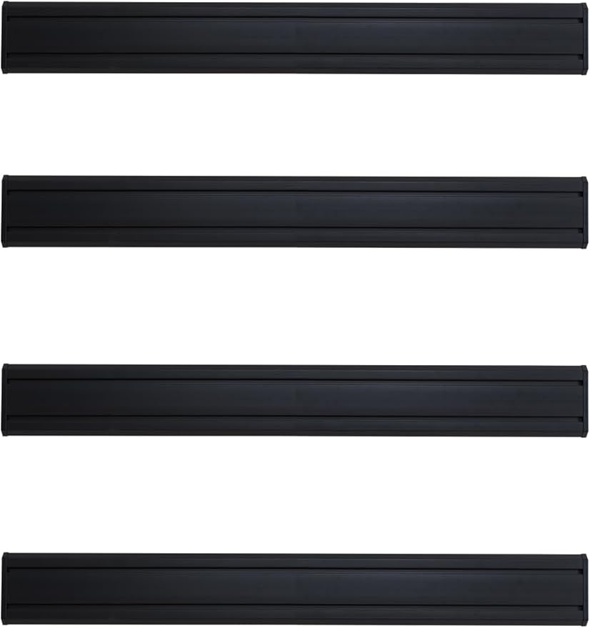 Slat Wall Paneling Garage Tool Organizer Wall Mount 48"L x6"H, 4 Pack, Black Slatwall Panels Garage Wall Organizer Heavy Duty, Easy Installation, Garage Storage and Organization Max Load 1300 LB