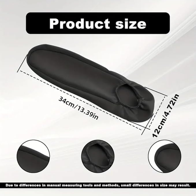 Automotive Black Cloth Fabric Armrest Covers for Cars Trucks SUVs and Vans Universal Fit 4 PCS(Black)