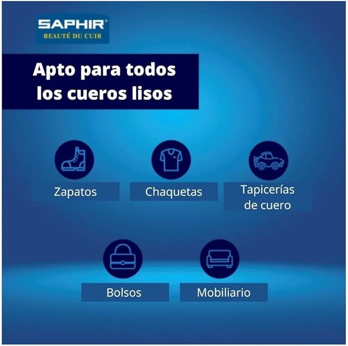 SAPHIR Beauté du Cuir Crème Universelle - All-Purpose Leather Balm for Repair with Jojoba Oil & Beeswax - Non-Pigmented Cream