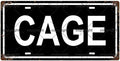 CAGE Space Vintage Metal Tin Sign License Plate Bar Cafe Garage Cave Home Room Wall Bathroom Farmhouse Garden Porch Patio Decor, 12 x 6 Inch