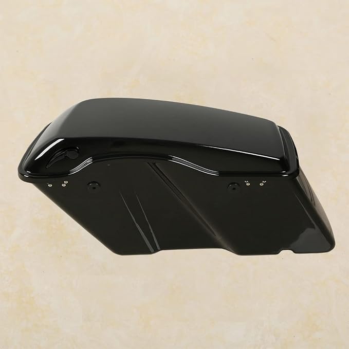 Green-L Vivid Black Hard Saddlebags with Black Latch Keys Liners Fit for Harley Touring Road King Street Glide Electra Ultra Classic 2014-2024