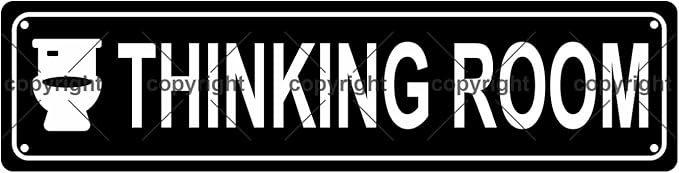 THINKING ROOM Space Metal Tin Street Sign Bar Cafe Garage Cave Home Room Wall Bathroom Farmhouse Garden Porch Patio Decor, 16 x 4 Inch