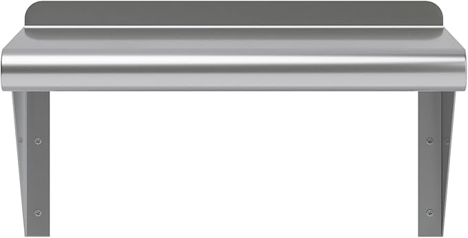AmGood 10" X 16" Stainless Steel Wall Shelf | Metal Shelving | Garage, Laundry, Storage, Utility Room | Restaurant, Commercial Kitchen | NSF