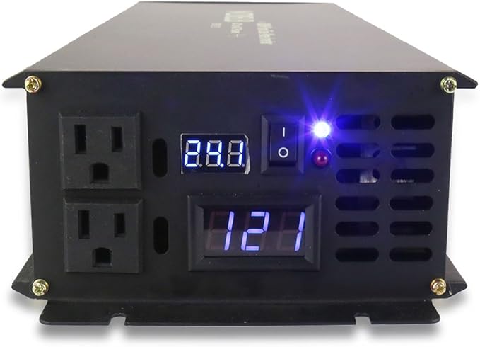 WZRELB Power Inverter 3000W Pure Sine Wave Inverter 24V 120V Dc AC Converter
