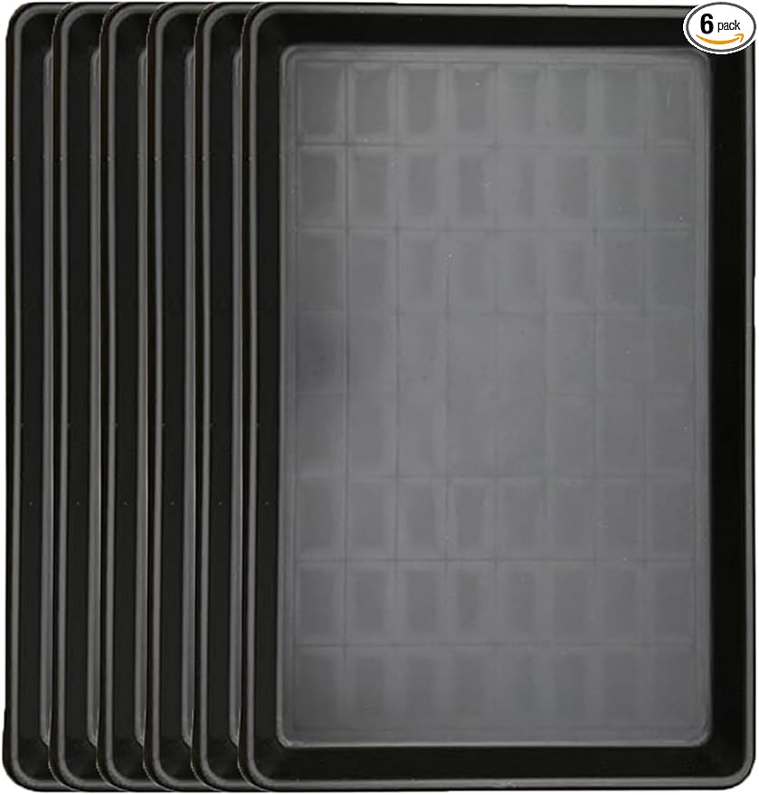 6Pack Extra Large Oil Drip Pan 35.4 x 24 x1.4 Inches Oil Change Drain Drip Tray for Under Car Plastic Oil Tray Auto Oil Catch Pan for Transmission Garage Automotive Driveway to Keep Floor Clean
