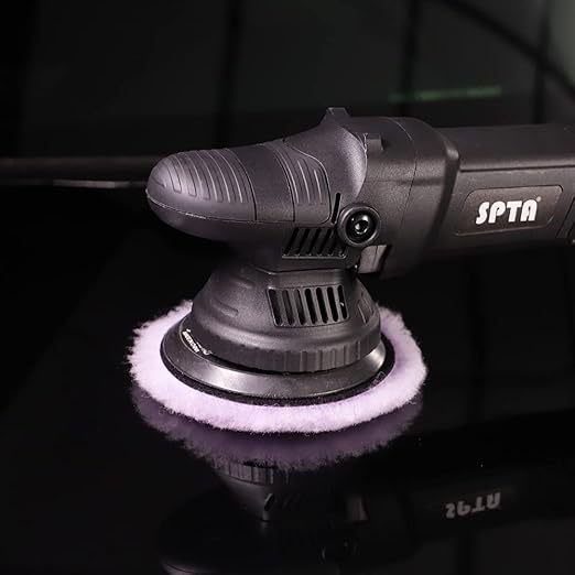 SPTA 2Pcs 6Inch (150mm) Wool Cutting Pad Set, Purple Wool Buffing and Polishing Pad for Heavy Cut, Car Polisher