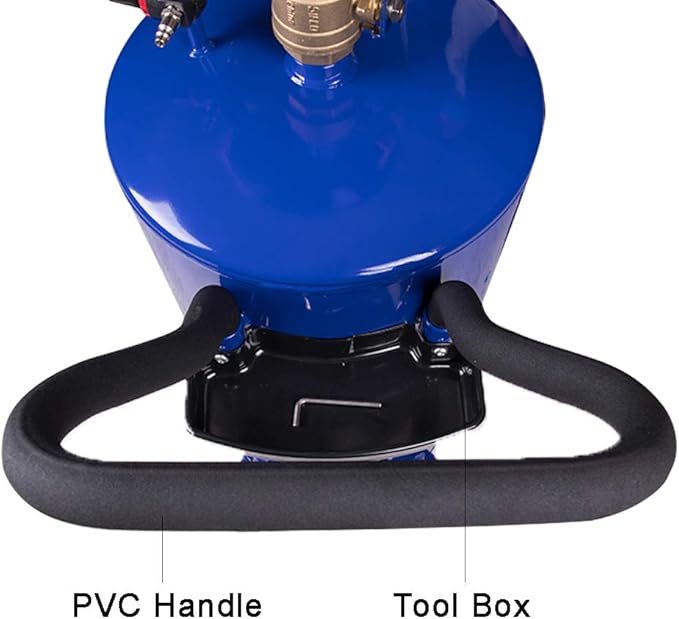 redsun 20 Gallon Waste Oil Drain Tank, Air Operated Oil Drainer Container with Adjustable Funnel Height, Portable Fluid Drain Disposal with Wheels for Auto Repair Shops, Garages (Blue)