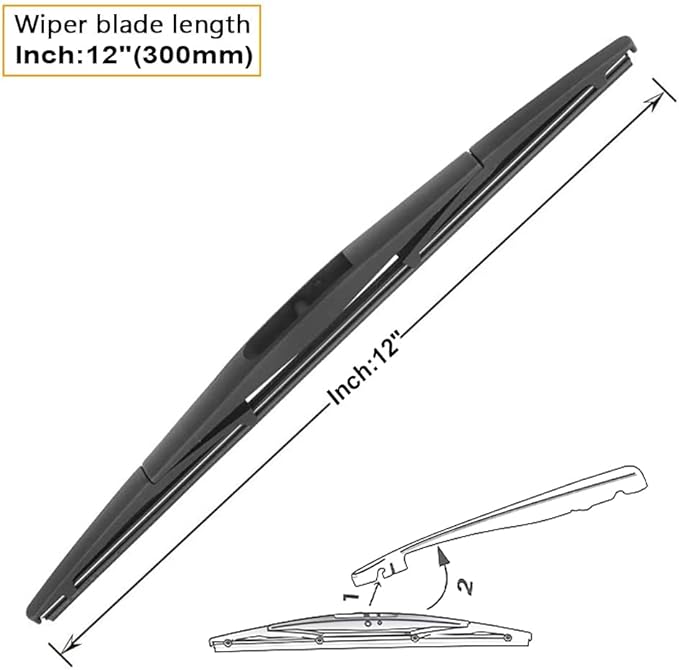 AUTOBOO 16"+16" Windshield Wipers with 12 Inch Rear Wiper Blade Replacement for Jeep wrangler JL 2018 2019 2020 2021 2022 2023-Original Factory Quality (Pack of 3)