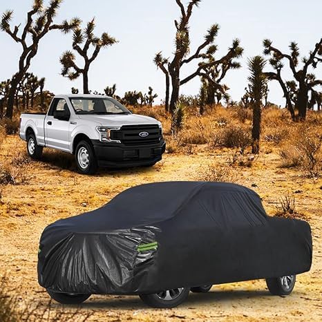KouKou Truck Cover Waterproof All Weather, 7 Layers Heavy Duty Pickup Truck Cover Outdoor Length from 232 to 242 inches,Universal Fit Ford F150,RAM 1500 2500 3500,Toyota Tundra ect.