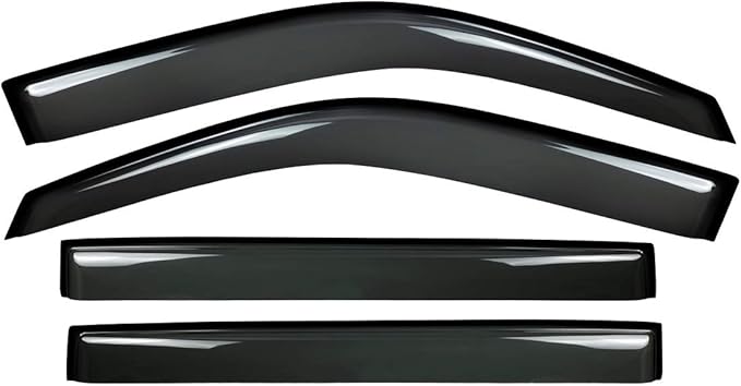 4pcs Outside Mount Style Window Rain Guards Durable Side Wind Deflectors Dark Smoke Vent Nice Window Visors Compatible with Toyota 2013-2018 RAV4