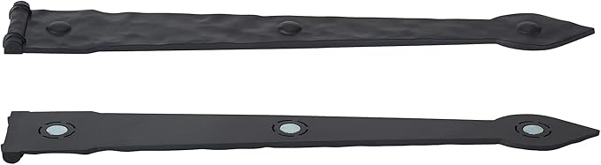 Household Essentials Hinge IT Premium Carriage House Handle & Hinge, Black Garage Door Magnet, 4 Hingle 2 Handles (Pack of 1)