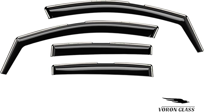 Voron Glass in-Channel Extra Durable Rain Guards for Subaru XV Crosstrek 2018-2023/Subaru Impreza 2017-2023 Hatchback, Window Deflectors, Vent Window Visors, 4 Pieces - 200477