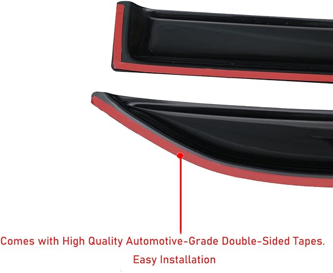 Lightronic Extra Durable Tape-on Auto Vent Window Visor, Fits 1999-2006 Chevrolet Silverado & GMC Sierra 1500; 1999-2004 Silv./Sierra 2500, 2001-2006 Silv./Sierra 2500 HD & 3500 Ext. Cab, Smoke, 4-Pcs
