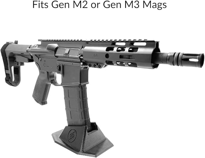 Spartan Mounts Locking .223/5.56 Rifle Mount Wall Display | Low Profile Floating Design Vertical and Horizontal Mounting Solution | Gun Room Safe Storage Organzation | Made in USA