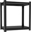 Metal Garage Shelving Unit, Heavy Duty Adjustable Storage Shelf, Steel Shelving, Industrial Shelves for Heavy Tools and Equipment (2-Tier 22" H x 16" W x 16" D)