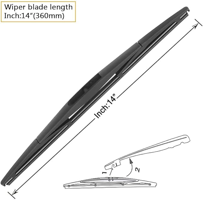 AUTOBOO 26"+20" Windshield Wipers with 14" Rear Wiper Blade Replacement for Ford Edge Lincoln MKX 2007-2015 -Original Factory Quality (Pack of 3)