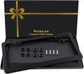 2 Pack Black License Plate Frame, Black Aluminum License Plate Cover, Matte License Plate Front and Rear 2 Packs. (2 Holes), Come with Screw Cap, Screw,Washer