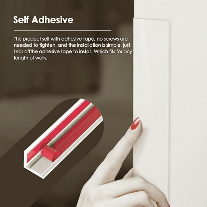 Proflex Wall Corner Protector - Pack of 6 Self Adhesive Corner Guards for Walls Edge Protection - 2 inch x 36 inch, White Textured – Easy to Apply – No Tools Needed