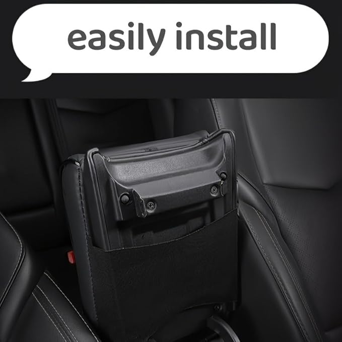 Premium Memory Foam Car Center Console Cover - Ergonomic Armrest Cushion Protector with Soft Elbow Support, Universal Fit for Vehicles (Black)