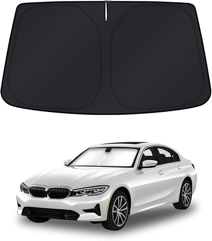KUST Windshield Sun Shade for BMW 3 Series Accessories 2019-2025 2026 Window Shade Sun Visor Cover Foldable Blocks UV Rays Keep Your Car Cooler