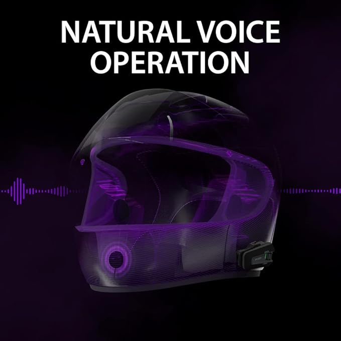 Cardo Packtalk Neo Motorcycle Helmet Communication Intercom System, Waterproof, 2nd Generation Mesh - Connect Up to 15 Riders, Natural Voice Operation, 40mm High Definition Speakers - Dual Pack