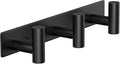 Wall Mounted Coat Rack-3 Hooks, Heavy Duty Stainless Steel Hook Rail for Towel Coat Hat Purse Bag Jacket, Towel Hooks for Entryway Bathroom Kitchen (Black 3 Hooks - 1 Pack)