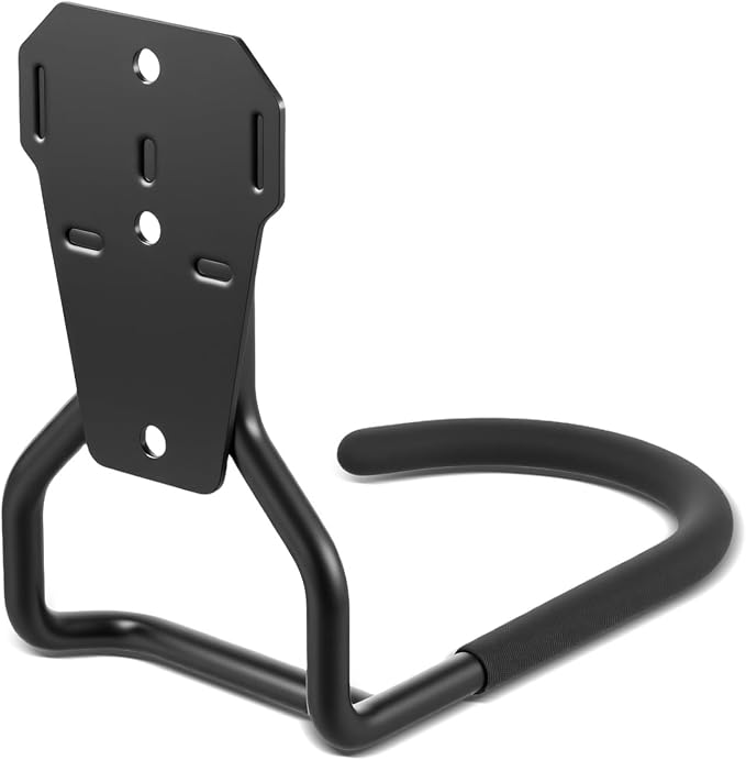 6 Pack Heavy Duty Bike Wall Mount Hooks - Steel Vertical Bike Rack for Garage, Strong & Space-Saving Bicycle Storage with Rubber Coating (Black)
