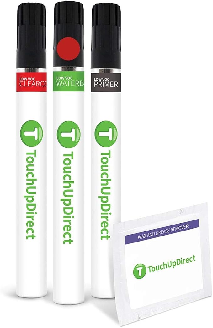 TouchUpDirect 3L5 Radiant Red Compatible with Toyota Exact Match Touch Up Paint Brush - Preferred Kit