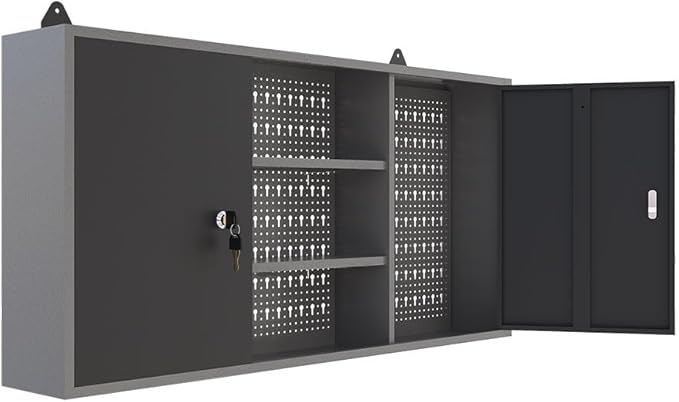 Garage Tool Storage Cabinet Workbench with Wood Top, for Factories Auto Repair Shops
