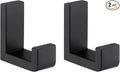 Angle Simple Towel Hook Matte Black 2 Pack, 304 Stainless Steel Bathroom Coat Robe Hook for Wall