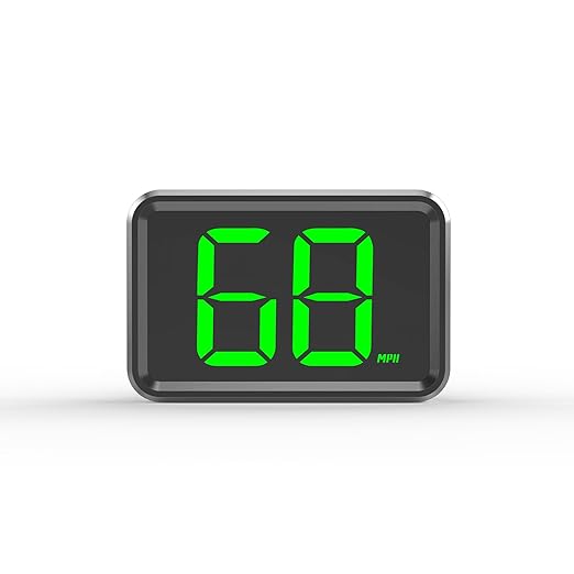 GPS Digital Speed Meter with MPH, Car Head Up Display for All Cars, USB Cable Plug & Play (X1-Green-New)