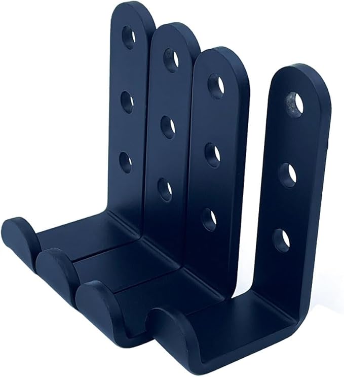 4 Pcs Heavy Duty Steel Wall J Hooks for Hanging,Garage Storage Utility Hooks Garden Tool Organizer, Wall Mount Hooks, Small U Hooks,Black (M)