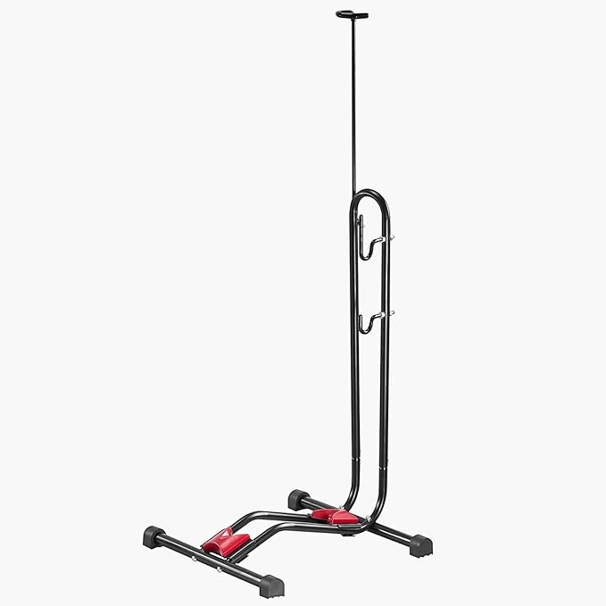 VEVOR Bike Rack, Upright Bike Stand Floor for 16 to 27.5 Inch Mountain & Road Bikes, Vertical & Horizontal Bicycle Stand for Secure Parking and Storage in Garage, Truck Bed, Indoor, Outdoor, Black