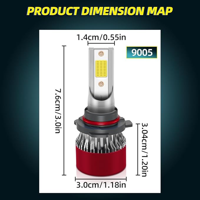 for Jeep Grand Cherokee 2014 2015 2016 9005 High Beam H11 Low Beam H11 Fog Light Bulb 6PCS/1PACK Car Light Bulbs 800% Brightness IP68 Waterproof/Dustproof Car Light Bulbs
