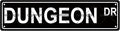 DUNGEON DR Space Metal Tin Street Sign Bar Cafe Garage Cave Home Room Wall Bathroom Farmhouse Garden Porch Patio Decor, 16 x 4 Inch