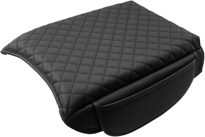 Armrest Cover for 2023-2025 Honda Pilot& 2024-2026 Passport& 2024 2025 Ridgeline Accessories Center Console Middle Lid Pad Protector for Car Elbow Rest-Thickened with Side Pockets Padded