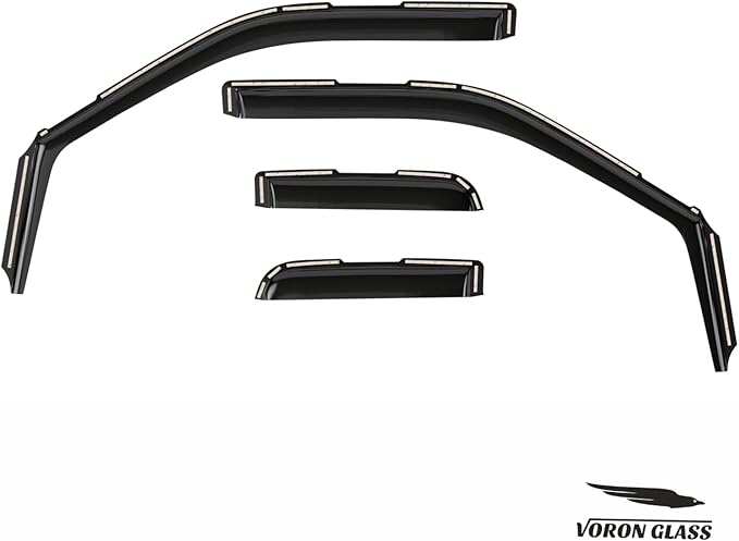 Voron Glass in-Channel Extra Durable Rain Guards for Ford F150 2004-2014 SuperCab, Window Deflectors, Vent Window Visors, 4 Pieces - 230181