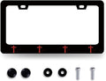 Jesus Cross License Plate Frame Red Christian Cross License Plate Holder Funny License Plate for Car Decoration Stainless Steel Religiou Car Accessories with Screws Men Women 12.3" x 6.3"
