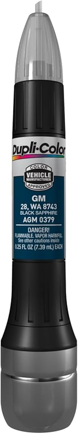 Dupli-Color AGM0379 Scratch Fix All-In-1 Exact-Match Automotive Touch-Up Paint – General Motors Black Sapphire – 0.25 oz. Paint Pen