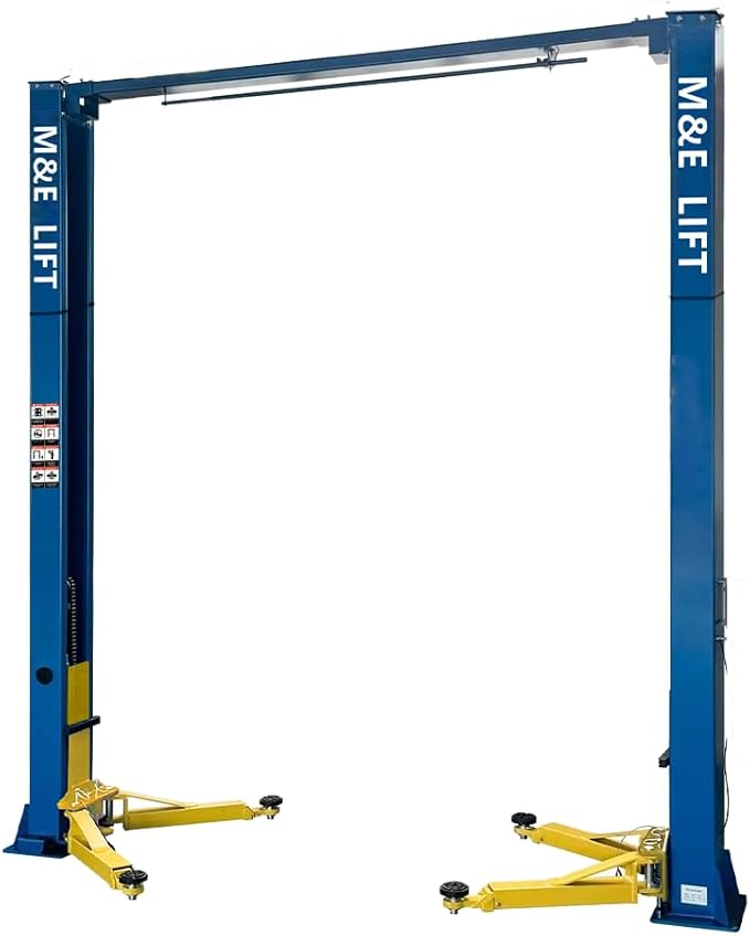 ME 9000lbs 110v 2 Post Lift Max. Lifting Height 74.8" 2 Post Car Lift Auto Lift Clearfloor Lifts Car Hoist for Home Shop Garage(ME-M90-110V)