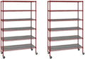 Generic Organize in Style with The Members Mark 6-Tier NSF Heavy Duty Wire Shelving, 47.75"" W x 18"" D x 75.5"" H (Red, 2 PACK)